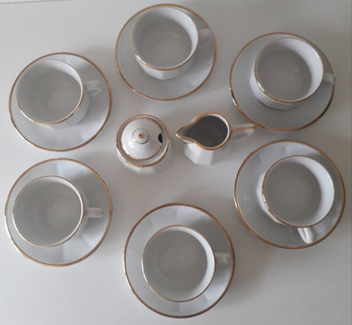 Apilco France porselein 6 kop en schotels