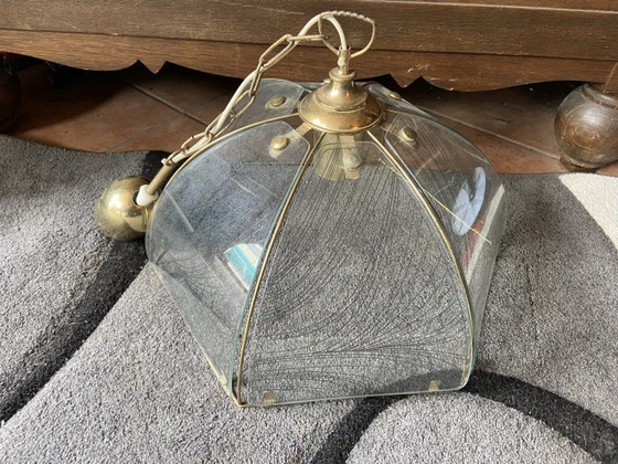 Space Gold Vintage Ceiling Lamp Germany 60s 70s GDR – VEB Narva, Ceiling lights, Metal, Glass (photo 5 of 5)