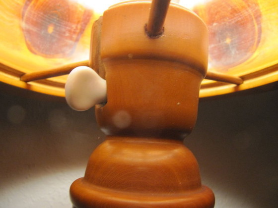 Antique Brazilian Art Deco Butterfly Wood lamp, Table lamps, Brown (photo 11 of 15)