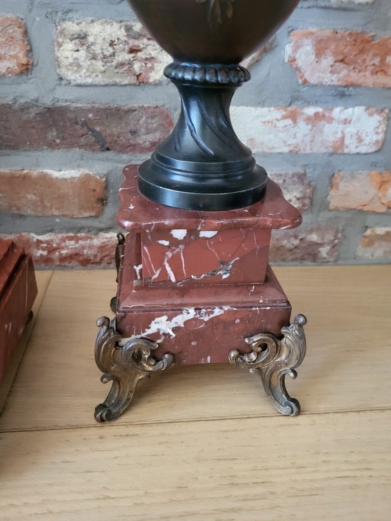 Image 1 of Juego de relojes franceses antiguos de 3 piezas (aprox. 1890-1910) – Signé Guillemin