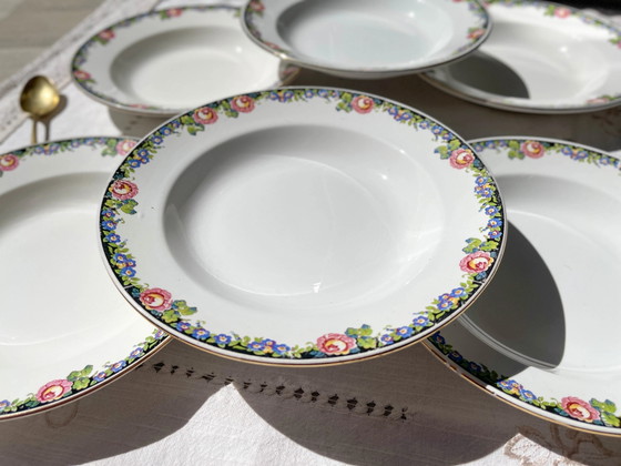 6 DIGOIN Platos Hondos de Porcelana Opaca, Diseño Floral '3984' – Loza (photo 8 of 9)