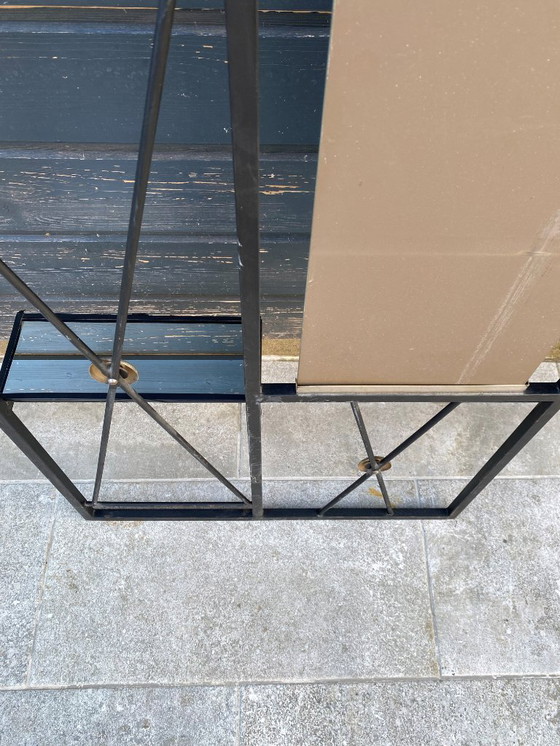 Image 1 of Garderobe wandkapstok entree spiegel 182x64cm 1950 vintage