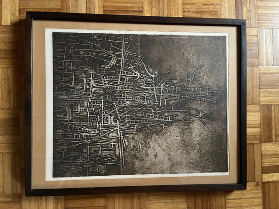 Signed Elmar Gille Artwork Collection in Original Frames (Set of 7) + Illustrated Monograph (1974) (photo 10 of 24)