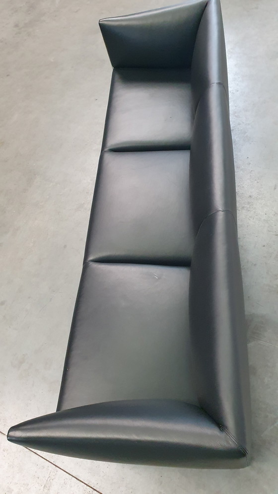 Image 1 of Asienta Design Sofa 3Z Black Leather Wilkhahn Jehs & Laub 2019
