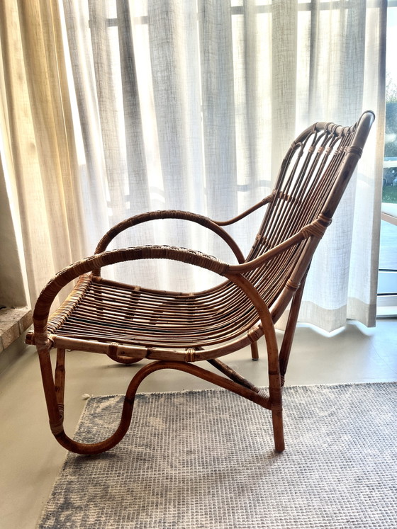 Fauteuil vintage en rotin – Rattan (photo 3 of 9)