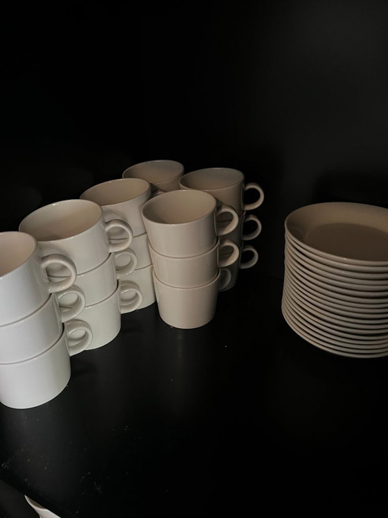 Servizio di stoviglie Arabia Teema Serie 12 pezzi, completo (più extra!), Ceramica, Porcellana, Crema (foto 13 di 16)