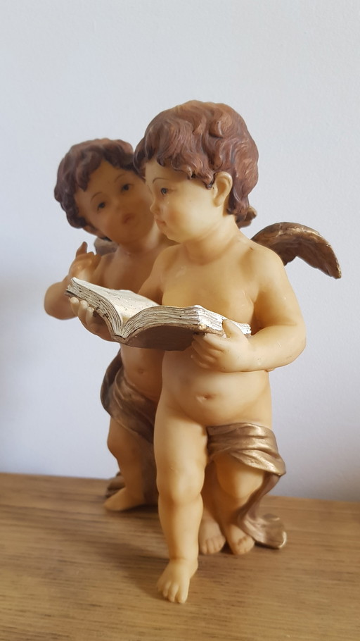 Duo of Angels in Plaster