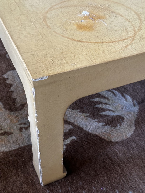 Image 1 of Tavolino da caffè in stile Ming con finitura laccata craquelé - Loo Paris (circa 1970)