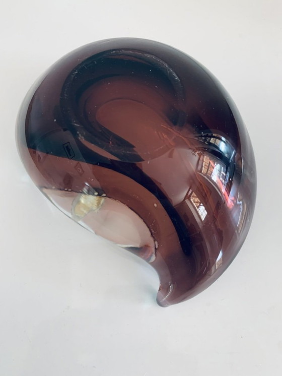 Image 1 of Cenicero para puros de mediados de siglo, de cristal de Murano Summerso, con mortero, años 60