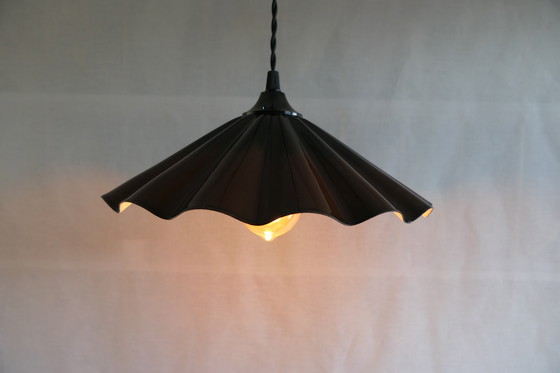 Image 1 of Zeldzame Bruin Emaillen Scheepslamp/Hanglamp