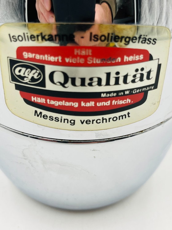 Image 1 of Vintage chrome-plated Alfi thermos carafe from Germany