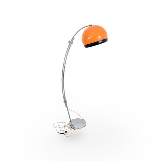 Image 1 of Original Space Age Bogenlampe 1970 orange Stehleuchte Midcentury