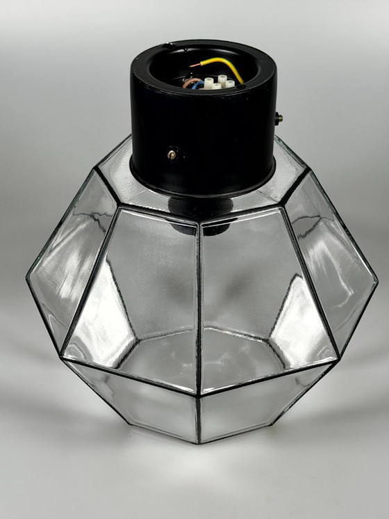 Image 1 of 1960s/70s Plafoniere ceiling lamp by Glashütte Limburg, Germany, Space Age