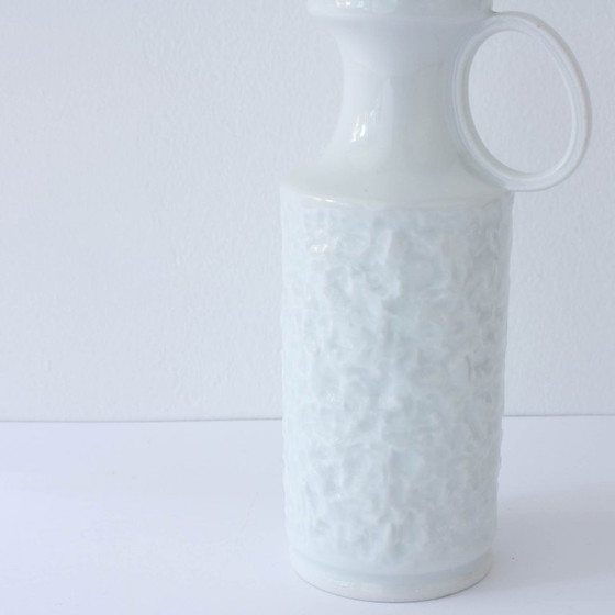 Image 1 of Royal KPM Porzellan White Glossy Porcelain Handled Vase, 1970s