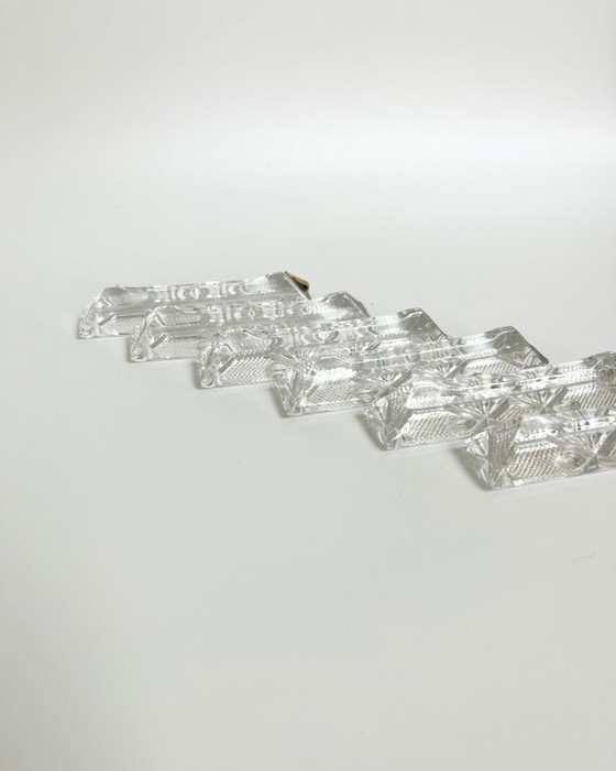Image 1 of Ensemble de 6 repose-couteaux en cristal vintage