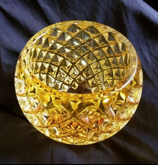 Vintage Schale,Bernsteinfarben,