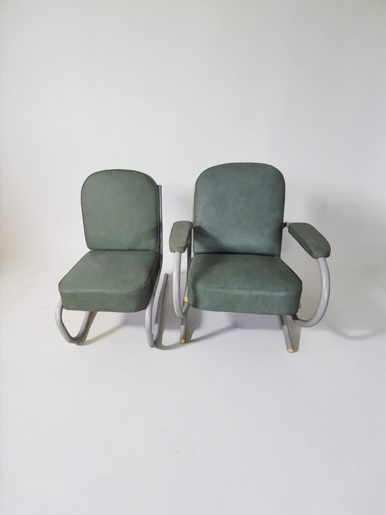 Image 1 of Set di 2 poltrone lounge di design Bauhaus, anni '70