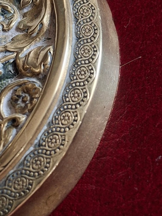 Image 1 of Bougeoir En Laiton Ciselé Doré XIX Siècle