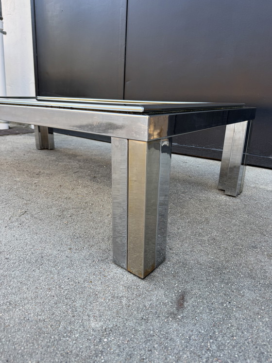 Image 1 of Chrome and smoked glass coffee table, 1970s