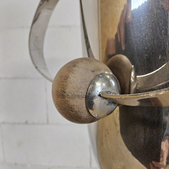 Image 1 of Art Deco Standing Silver-Colored Wine Cooler / Champagne Cooler (Nickel-Plated) / Champagne Holder