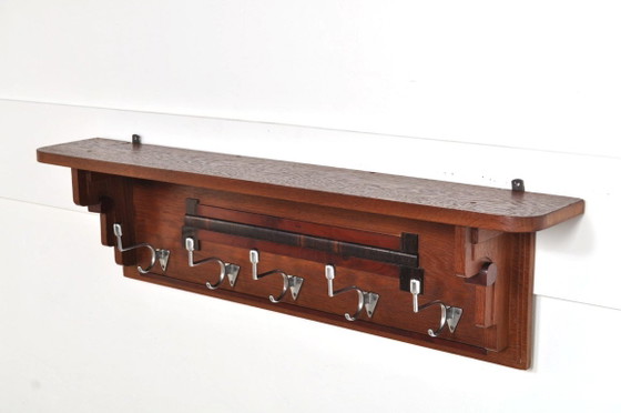 Image 1 of Art Deco coat rack in oak, 1930s