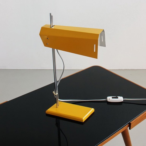 Image 1 of Josef Hůrka Yellow Table Lamp “Robot” for Lidokov, Iconic Vintage, Mid-Century 1960s 1970s