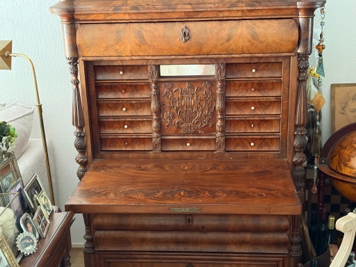 Antique Biedermaier secretary/cabinet ca. 1890 – kasten, Wood