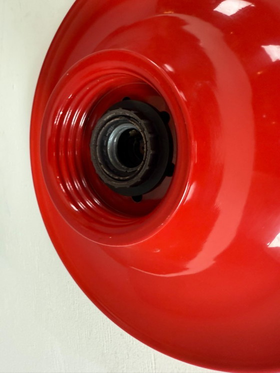 Image 1 of Lampada da parete o soffitto "Light Ball" in metallo rosso Castiglioni per Flos, Italia anni '70