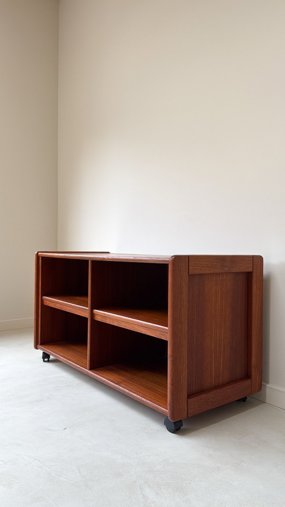 Vintage teak wooden cabinet / TV sideboard / audio furniture, Brown (photo 7 of 9)