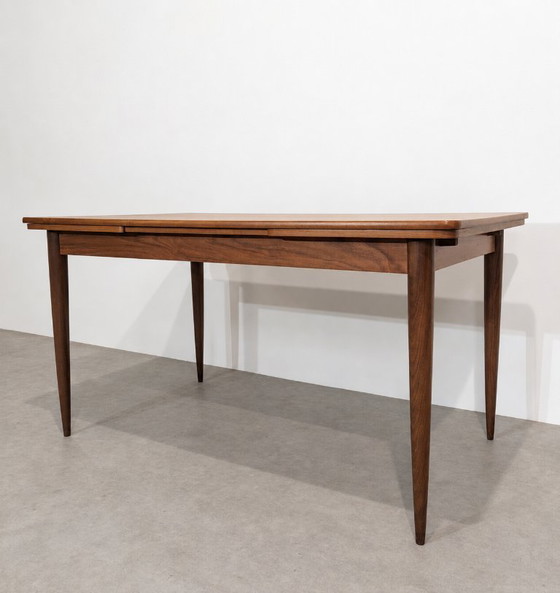 Vintage Scandinavian Teak Dining Table – Extendable – Mid-Century – Wood (photo 4 of 7)