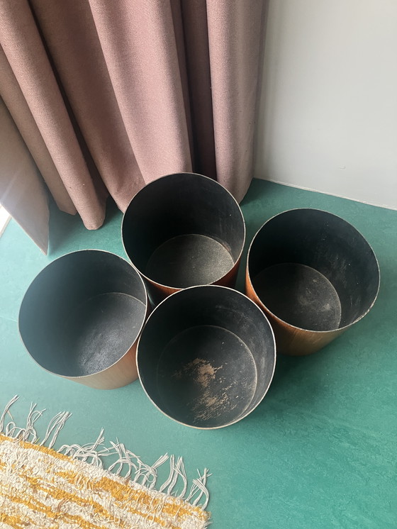 Image 1 of 4x Papier peint en teck style Mid-Century, Mallod, Grande-Bretagne