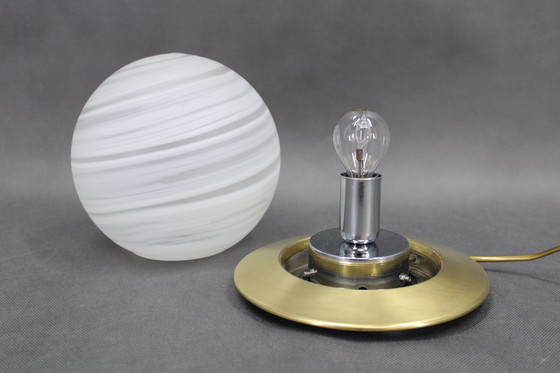 Image 1 of 1980s Italian Globe Glass Table Lamp
