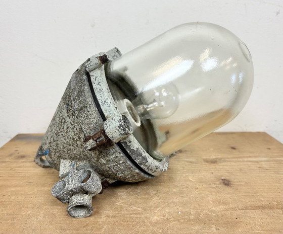 Image 1 of Grey Industrial Cast Aluminium Explosion Proof Lamp, 1970s