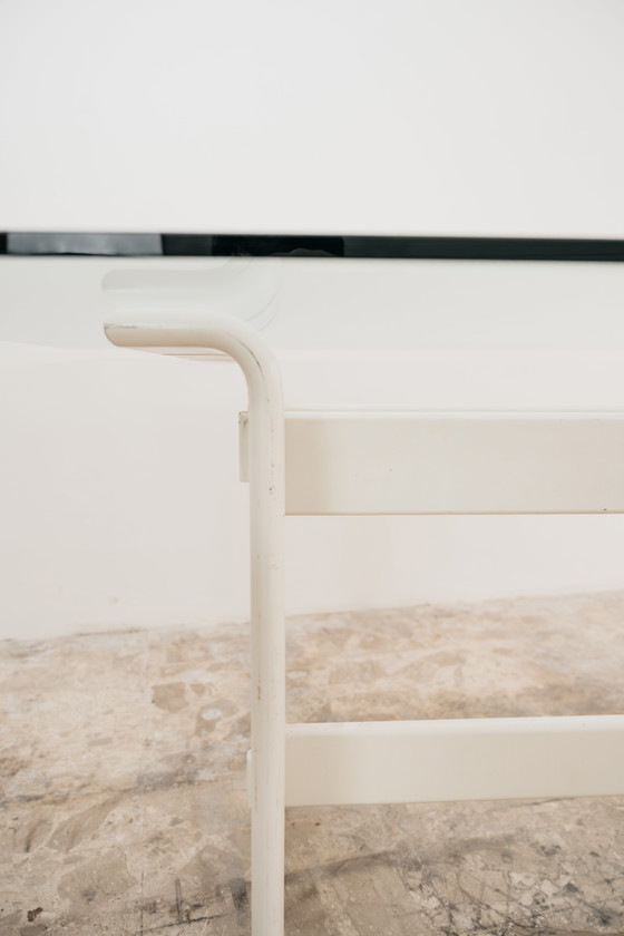 Image 1 of Pierre Cardin Dining Table, Wood and Crystal, 1970s Design, Modern Antiques