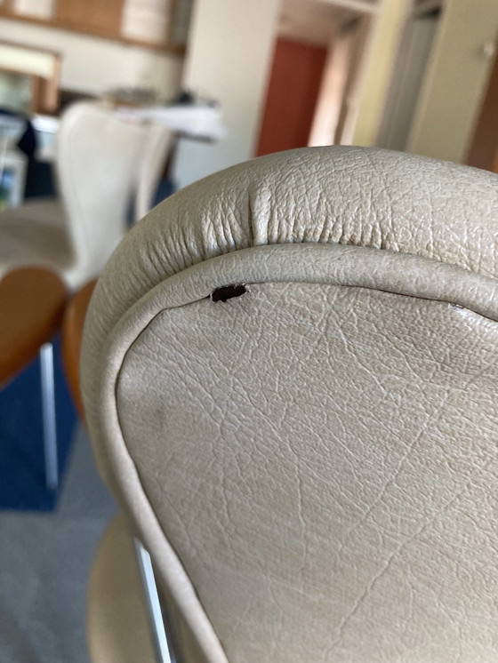 Image 1 of 5 design leren Vlinderstoelen Frits Hansen