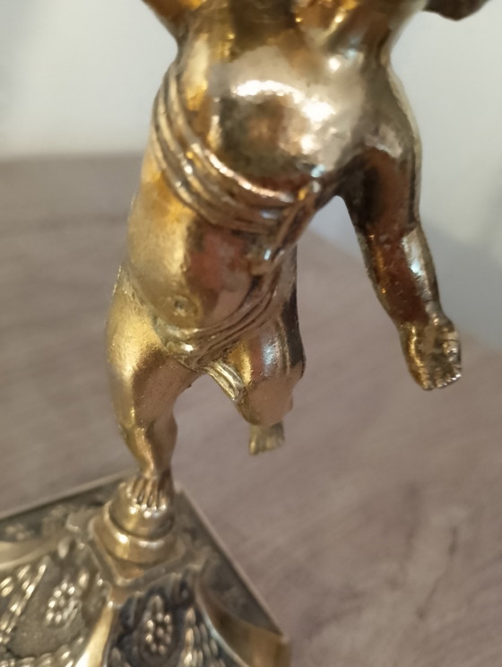 Image 1 of Candélabres au putti en bronze style Louis XVI 19e époque Napoléon France