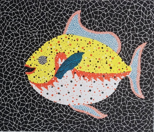 D'après Yayoi Kusama, Poisson, Lithographie, années 1990