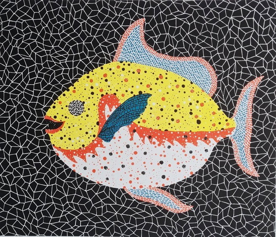 Image 1 of After Yayoi Kusama, Fish, Lithograph, 1990s