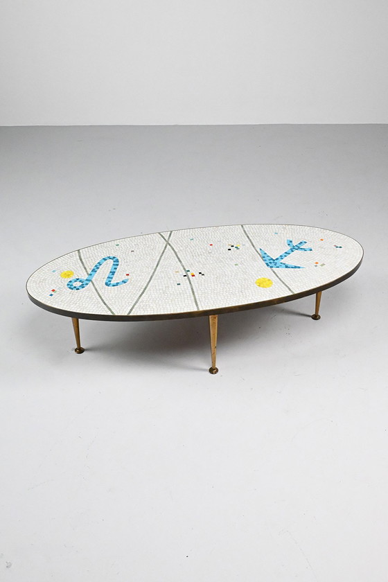 Image 1 of 50’s Mozaïek salontafel in hele goede staat