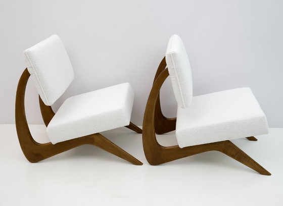Image 1 of Paar Midcentury-Loungesessel aus Walnussholz von Adrian Pearsall für Craft Associates
