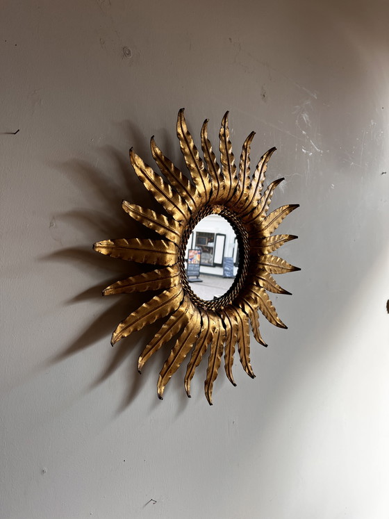 Image 1 of Miroir soleil vintage style années 50