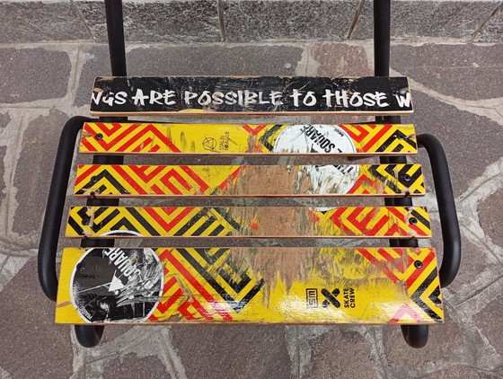Three Unique Chairs - Skateboard & Recycled Design - Limited Edition Three Unique Pieces – Side chairs, Iron (photo 12 of 15)