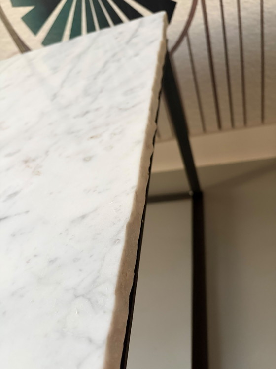 Tavolino da caffè artigianale con marmo Calacatta – Tavolini da caffè, Ferro (photo 3 of 5)