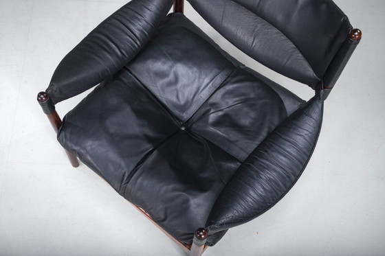 Image 1 of Mid Century Moderne Deense Palisander fauteuils en salontafel van Kristian Vedel voor Sören Willadsen, jaren 1960, set van 3