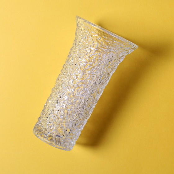 Image 1 of Mid-Century Pressed Glass Vase by Václav Hanuš / Libochovice / Czech Republic / 1970