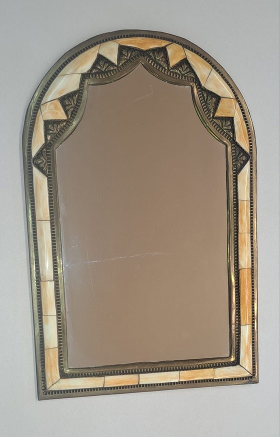 Arabian Mirror, Glass, Stone, Beige (photo 4 of 11)