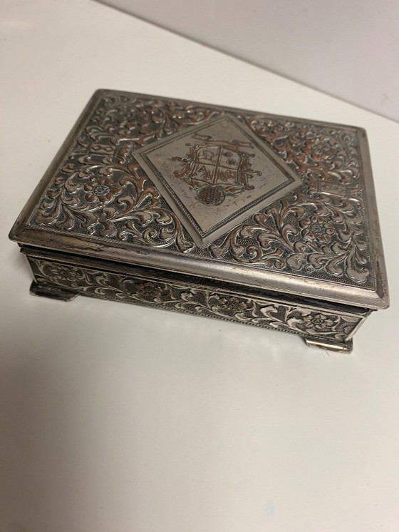 Image 1 of silver cigarette box