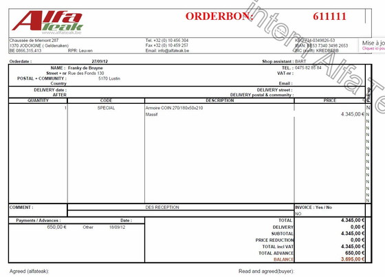 Image 1 of Vetrina angolare in TEAK/TECK con faretti LED (p = 50cm e h = 210cm)