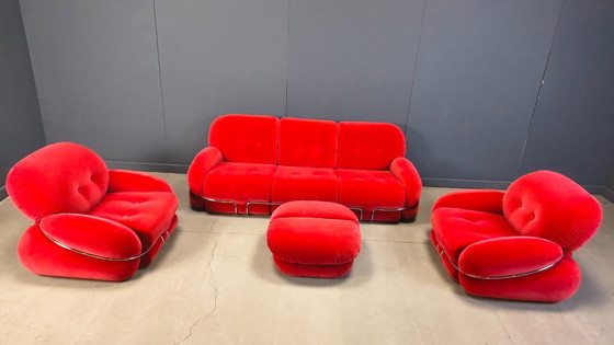 Image 1 of Ensemble de canapés « Okay » de style moderne du milieu du siècle, par Adriano Piazzesi, années 1970
