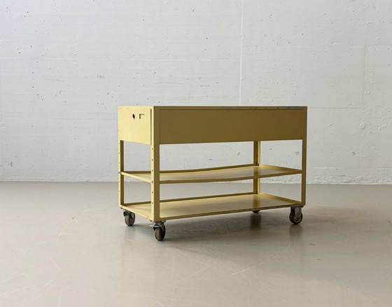 Image 1 of Industrial metal trolley/rolling chest, 1970s